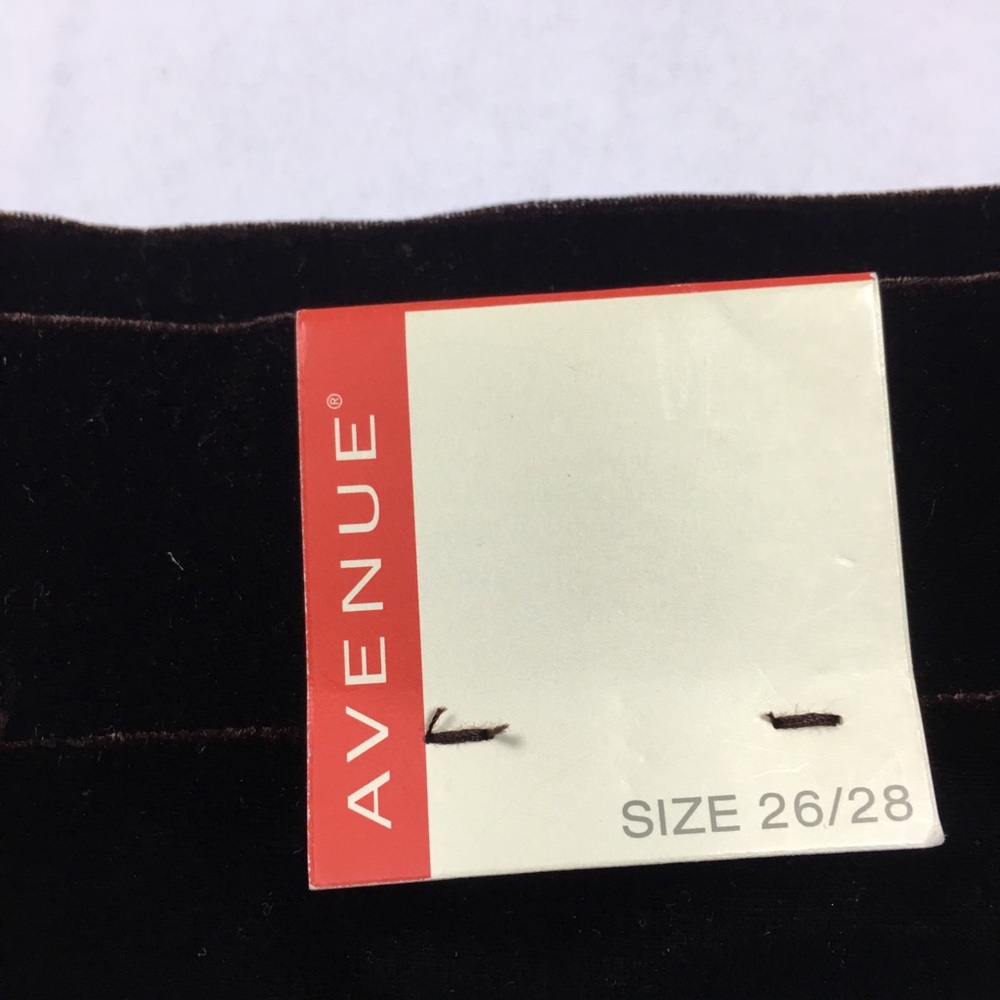 Avenue Plus Size Brown Velvet Pull-On Skirt - Picture 3 of 5